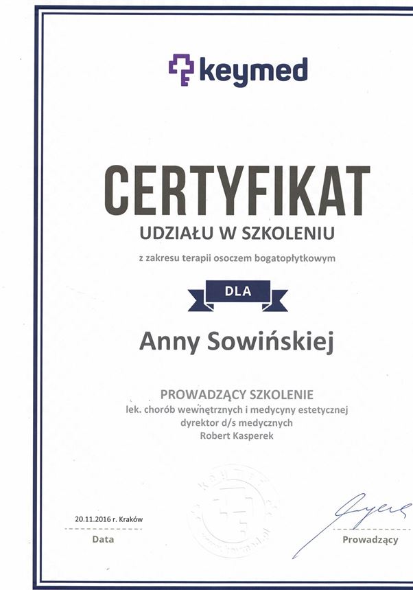 lek. dent. Anna Sowińska , Lekarz dentysta, ekspert stomatologii zachowawczej i endodoncji | Numer PWZ: 2348960