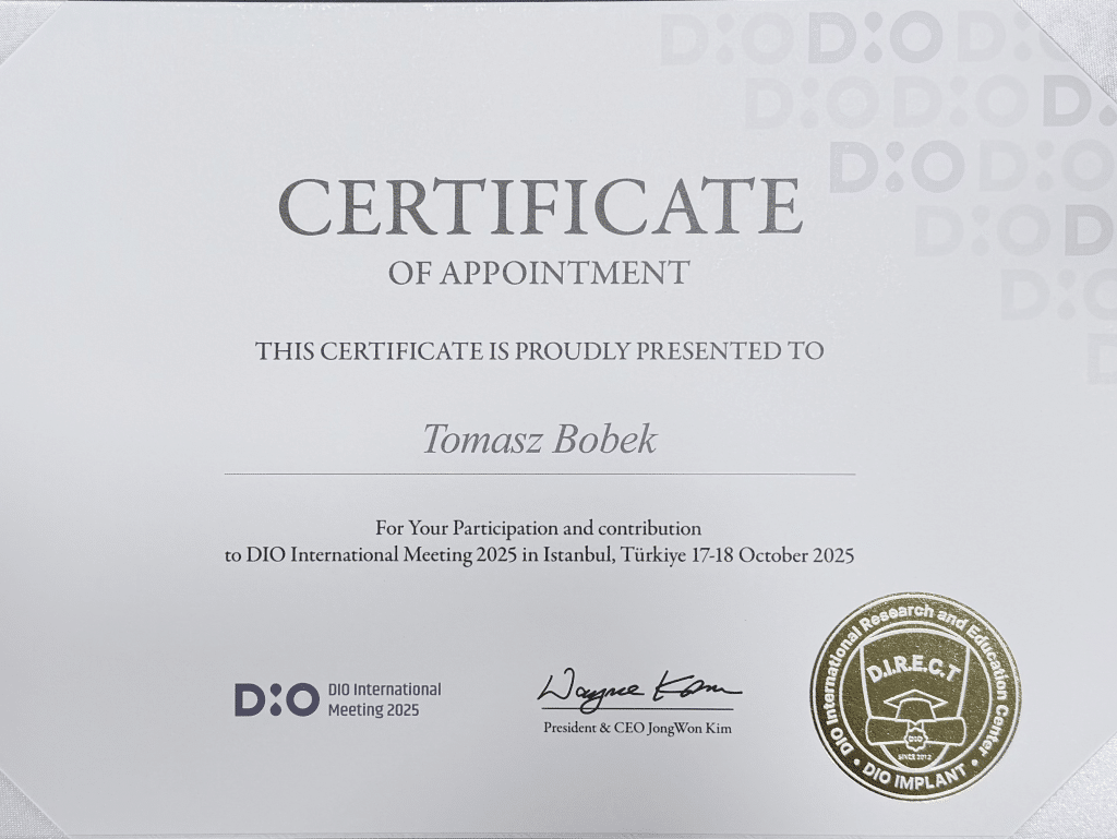 International DIO Meeting Stambul 2025 Tomasz Bobek DDS